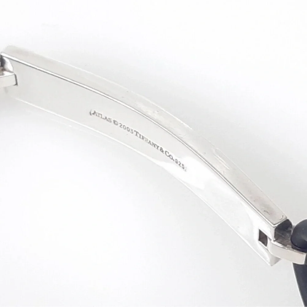 Tiffany & Co. Black and Silver Roman Numeral Surfer Bracelet